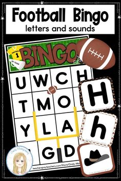 a football themed letter and sound game with words that spell out the word's