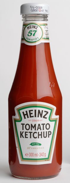 a ketchup bottle is shown with an arrow pointing to the left and right