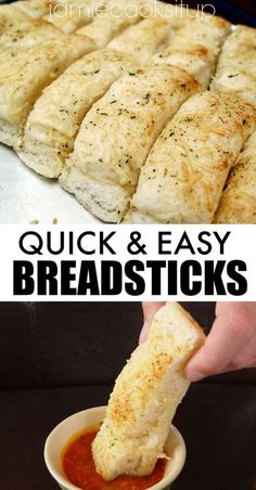 quick and easy breadsticks are the perfect appetizer for any meal