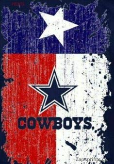 an old texas flag with the word cowboys on it