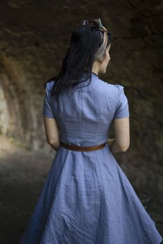 "So amazing with the Blue dress DETAILS 100% Linen dress Cotton lining Deep V neck Single breasted Button down dress Linen shirt dress Dry clean The model @griisette is 162cm (5′ 4″) tall with a 87cm (34\") bust, 64cm (25\") waist. She is wearing a XS in white. * Choose CUSTOM Order if you Can't find your size in our size Chart Chang the Length Your Height is not Between 5'1\" - 5\"8\" Your weight over 75kg SIZE GUIDE Size vary between Brand and Country Please get your body measurement with our Bohemian A-line Dress With Buttons, Short Sleeve Fitted Linen Dress For Day Out, Knee-length Vintage Dress With Buttons For Summer, Fitted Button-up Vacation Dress, Vintage Midi Dress With Buttons For Summer, Summer Vintage Midi Dress With Buttons, Bohemian Short Sleeve Shirt Dress For Daywear, Fitted Bohemian Shirt Dress, Fitted Shirt Dress With Buttons For Vacation