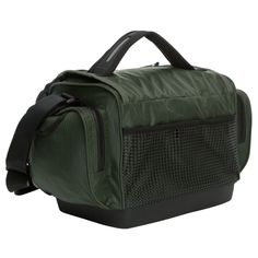 Hauling your tackle out to your favorite fishing spot is about to get a whole lot easier with the Okeechobee Fats Medium-Size Tackle Bag. This medium size tackle bag is the perfect companion to carry all your fishing essentials. With its main compartment that can fit up to 4 medium-size utility boxes, and its many inside and outside pockets, every last trinket and tackle will have a place to call home. The touch-textured, all-weather, non-slip molded bottom of the bag offers protection from the Functional Green Camping Bag, Green Durable Shoulder Bag For Outdoor, Functional Rectangular Camping Bag, Durable Green Shoulder Bag For Outdoor, Functional Green Lunch Bag For Outdoor, Green Functional Lunch Bag For Outdoor Activities, Outdoor Durable Green Shoulder Bag, Functional Green Lunch Bag For Outdoor Activities, Fishing Essentials