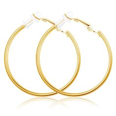 PRICES MAY VARY. Clip On Hoop Earrings--Clip on earrings hoops sizes for you to choose,please see the picture shown for the details Clip On Earrings Women--Clip-on earrings consists of metal and soft latex cushion,which is lightweight and high polished,nontoxic and will not cause allergies,also they are easy to adjust and comfortable for you to take on and off Clip On Earrings for Girls--Hoop clip on earrings are 8 size, 3cm, 4cm, 5cm, 6cm, 7cm ,8cm ,9cm ,10cm diameter. Different size give you m Clip On Hoop Earrings, Earrings Hoops, Clear Nail Polish, Big Hoop Earrings, Gold Clips, Earrings Clip, Clear Nails, Earrings Women, Jewelry Outfit