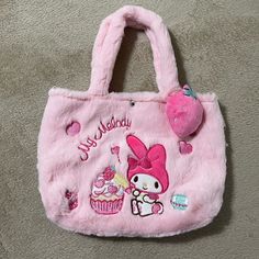 Approximately 3” X 8” X Ll” This Cute And Stylish Hello Kitty Kuromi Melody Plush Handbag Crossbody Bag Is Perfect For Girls Who Love Plush Shoulder Bags. The Bag Is Made Of Soft Plush Material, Making It Comfortable To Wear For Long Periods Of Time. It Is Multicolored, Making It A Great Addition To Any Outfit. The Bag Is Perfect For Carrying Essential Items And Is Suitable For Any Occasion. The Bag Is Ideal For Women Who Love Fashionable Accessories And Is Perfect For Use As A Handbag Or Crossb Trendy Hello Kitty Rectangular Shoulder Bag, Pink Harajuku Bag With Zipper Closure, Pink Harajuku Style Bag With Zipper Closure, Pink Harajuku Style Tote Bag, Harajuku Style Pink Bag With Zipper Closure, Harajuku Style Pink Tote Bag, Trendy Hello Kitty Print Rectangular Shoulder Bag, Trendy Hello Kitty Shoulder Bag, Trendy Rectangular Hello Kitty Shoulder Bag