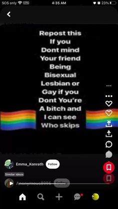 an iphone screen with the text, repost this if you don't mind your friend