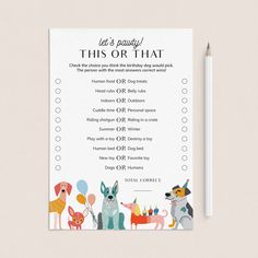 this is an image of a baby shower checklist with animals and balloons on it