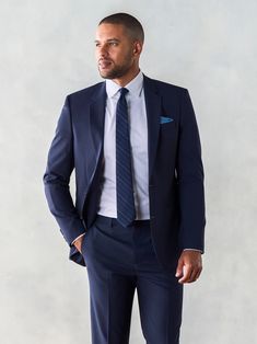 Stretch Wool True Navy Suit – The Black Tux - Buy New Blue Three-piece Suit For Formal Occasions, Blue Professional Three-piece Suit For Formal Occasions, Professional Navy Blazer For Formal Occasions, Navy Professional Blazer For Formal Occasions, Professional Blue Tuxedo For Formal Occasions, Elegant Navy Suits For Work, Navy Elegant Blazer For Business Casual, Elegant Navy Blazer For Business Casual, Blue Notch Lapel Tuxedo For Work