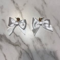 Never Worn White Bow Earrings For Wedding, Chic White Earrings For Formal Occasions, White Bow Drop Earrings, Altard State, Altar'd State, Earrings Color, Color White, Jewelry Earrings, Women Jewelry