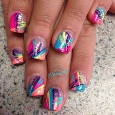 55 Abstract Nail Art Ideas | Art and Design Abstract Nail Art, Her Nails, Shellac Nails, Toe Nail Designs, Pedicures, Fabulous Nails