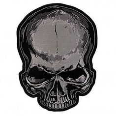 Bold Skull Design: This Jumbo Skull Patch Features a Striking Gray Color And Intricate Details, Making It A Standout Accessory For Jackets, Bags, And More. High-Quality Embroidery: With High Thread Embroidery, This Patch Boasts Impressive Detailing And Durable Stitching That Ensures Long-Lasting Wear. Versatile Application: Whether You Prefer To Iron It on Or Sew It Onto Your Favorite Clothing Or Accessories, This Patch Offers Flexibility In How You Choose To Display It. Durable Construction: Cr Applique Jacket, Skull Embroidery, Vest Patches, Skull Patch, Biker Clubs, Biker Patches, Patches Fashion, Cross Stitch Fabric, Patches Jacket