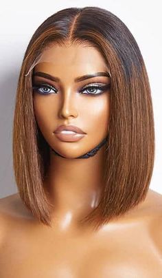 Natural Hair Bob Cut, Brown Bob Wig, Hair Like Wool, Short Hair Twist Styles, Brown Bob, Cute Natural Hairstyles, Hairstyle Examples, Bob Cut Wigs