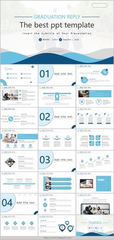 a blue and white powerpoint presentation template