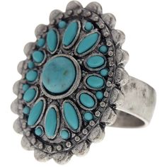 Nwt Lucky Brand Tribal Turquoise And Silver Ring, Size 7 Reconstituted Turquoise Creates A Bohemian Blossom In This Outrageously Beautiful Statement Ring Designed By Lucky Brand In Worn-Look Silver-Tone Mixed Metal. Size 7 Nickel-free Blue Turquoise Ring Bohemian Style, Nickel-free Bohemian Turquoise Ring, Blue Bohemian Jewelry With Metal Ring, Bohemian Blue Jewelry With Metal Ring, Nickel-free Turquoise Metal Rings, Lucky Brand Jewelry, Brand Jewelry, Mixed Metals, Ring Size 7