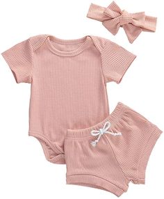 Infant Baby Girl, Knit Romper, Summer Baby Clothes, Short Sleeve Romper, Shorts Summer, Baby Outfits Newborn