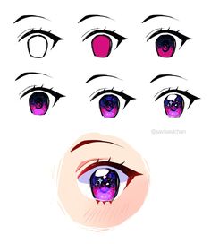 the different types of eyes are shown in this drawing