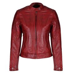 Valerie Jacket Red – Wind & Throttle Red Jacket Leather, Motos Vintage, Motorbike Leathers, Motorcycle Leather, Motorcycle Women, Motorcycle Outfit, Leather Biker Jacket, Leather Motorcycle Jacket, Leather Jackets Women