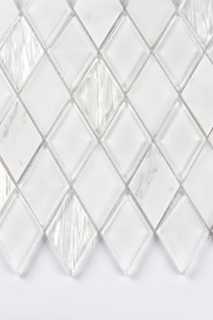 white glass mosaic tile on a white background