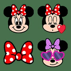 mickey and minnie mouse faces with sunglasses