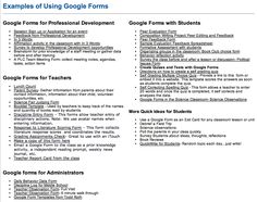 the google forms page is shown in this screenshote, which shows how to use it