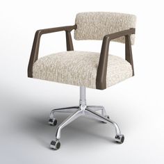 an office chair with casteors and wheels is shown in this image, it appears to be made out of fabric