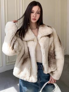 Womens Luxury Faux Fur Winter Coat