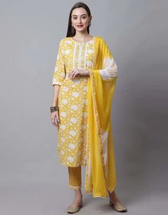 Yellow Pure Cotton Suit Pant Luxury Cotton Suits For Office, Cheap Fitted Cotton Suits, Cotton Suits Online Shopping, Yellow Dupatta, Pure Cotton Suits, Salwar Pants, Modest Evening Dress, Mom Wardrobe, Cotton Dupatta