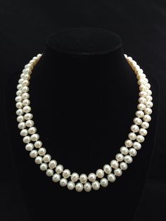 Genuine Pearl Necklace, AA+ Pearl Necklace, Double Strand Pearl Necklace, Multi strand Freshwater Pearl Necklace 1800s Jewelry, Double Strand Pearl Necklace, Strand Of Pearls, Genuine Pearl Necklace, The Bling Ring, Pearl Strands Necklace, Real Pearl Necklace, Pearls Jewelry, Pearl Necklace Designs