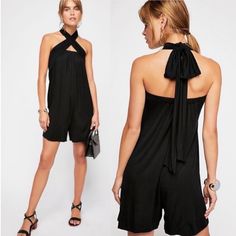 New Free People Beach Convertible Redondo Romper In Black Size Xs ( Oversized See Flat Lay Measurements) American Made Romper Featuring A Versatile And Convertible Strap For Multiple Ways To Wear. Details: Easy And Soft Stretchy Fabric Elastic Band Shapeless Fit Hip Pockets Care/Import: Machine Wash Cold, Made In The Usa Flat Lay Measurement In Listing Photos Measurements For Size Small (Per Fp) Waist (Relaxed): 29 In Hips: 58 In Rise: 25 In Inseam: 4 In Contents: 5% Spandex 95% Rayon Please Not Solid Color Beachwear Jumpsuits And Rompers For Summer, Solid Color Summer Beachwear Jumpsuits And Rompers, Versatile Black Jumpsuits And Rompers For Summer, Black Versatile Jumpsuits And Rompers For Summer, Solid Color Summer Beachwear Jumpsuits, Summer Solid Jumpsuits And Rompers For Night Out, Versatile Spring Beach Jumpsuits And Rompers, Trendy Black Jumpsuits And Rompers For Beach, Black Casual Jumpsuits And Rompers For Beach Season