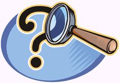 a magnifying glass with question mark on it