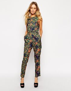 ASOS Jumpsuit in Bird and Floral Print Asos Jumpsuit, Jump Suits, Style Steal, Summer Dress Outfits, Floral Jumpsuit, Online Shopping Clothes, Latest Fashion Clothes, Tulum, Online Womens Clothing