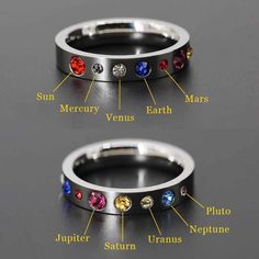 Fantasy Jewelry Magic, Cool Rings For Men, Galaxy Ring, Seni Dan Kraf, Magical Jewelry, The Solar System, Fantasy Jewelry, Dream Jewelry, Men's Rings