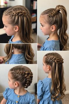 Cute little girl hairstyles for everyday inspiration! From simple ponytails to adorable braids, get 20 easy and stylish hair ideas for your little princess. Click to explore and get ready to make morning hair routines a breeze! Picture Day Hair, Kids Braided Hairstyles