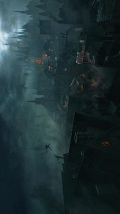 an image of a sci - fi city in the sky