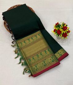 It's a beautiful chettinad cotton saree with  broad zari border pattern . Saree length - 5.5 mtr. Running blouse - 1 mtr.  Please note - color may be vary a little due to sunlight and photography . Please message us after purchasing in case you want fall and Pico done it not . No extra charges for fall and Pico but inform us . Blouse stitching is also available . Please check all details carefully before placing any order , in case of any doubt message us . Check your address details for avoid a Kalamkari Blouse, Saree Cotton, Blouse Stitching, Indian Blouse, Border Pattern, Indian Saree, Indian Sarees, Cotton Saree, Favorite Outfit