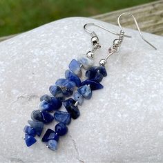 Genuine Lapis Lazuli Gemstone Linear Drop Earrings. Length: 2 1/2” Stainless Steel French Hook Dangles. Brand New, Handcrafted. You Will Receive The Exact Pair Shown. Lapis Lazuli Dangle Earrings With Matching Jewelry, Gemstone Chips Jewelry, Handmade Blue Apatite Earrings, Elegant Lapis Lazuli Gemstone Earrings, Wire Wrapped Lapis Lazuli Dangle Earrings, Lapis Lazuli Natural Stones Drop Earrings, Swarovski Crystal Drop Earrings, Silver Crystal Earrings, Cherry Earrings