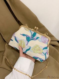 Bird in Bag - Authentic Embroidered Chinese Cheongsam Style Bag - Exquisite 2024 Spring Collection, Timeless National Design - Elegant Shoulder Bag for Women - Versatile and Fashionable Accessory Retro Beige Shoulder Bag For Spring, Chic Embroidered Beige Shoulder Bag, Chic Beige Embroidered Bags, Chic Beige Embroidered Shoulder Bag, Chic Spring Fabric Bag, Spring Beige Fabric Bags, Vintage Clutch Bags For Spring, Gold Clutch Bag For Spring, Gold Spring Clutch Bag