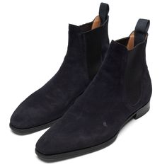 Pre-owned Gaziano & Girling Chelsea Boots, Model: Burnham, Last MH71 - Soft Square, Size: G&G 8E / US 8.5. Elegant navy blue suede calf leather, natural leather lining, single oak bark sole. Includes shoe trees; bags and box not included. Crafted in England. Original Retail Price: $2090 Pre-owned Model: Burnham Last MH71 - Soft Square Gaziano & Girling Size: 8E US Size: 8.5 Navy Blue Color Made of Suede Calf Leather Natural Leather Lining Chelsea Boots - Elastic Side Single Oak Bark Sole Made In Shoe Bags, Boots Uk, Shoe Tree, Leather Chelsea Boots, Navy Blue Color, Blue Suede, Natural Leather, Suede Leather, Calf Leather