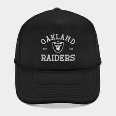 Vintage Oakland Raiders -- Choose from our vast selection of Trucker hats to match with your favorite design to make the perfect custom graphic Hat. Customize your color! For men and women. Oakland Raiders, American Football, Trucker Hats, Hat Designs, Vintage Shops, Trucker Hat, Men And Women, For Men, Hats