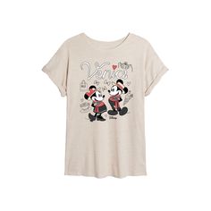 She will love showing off her style with this Disney's Mickey & Minnie Mouse Juniors' Venice Flowy Tee. © DisneyFEATURES Short sleeves ScoopneckFIT & SIZING Oversized FitFABRIC & CARE Cotton/Polyester Machine wash Imported Size: Large. Color: Beige Khaki. Gender: female. Age Group: kids. Pattern: Graphic. Cute Minnie Mouse Top For Disney Trips, Cute Minnie Mouse Tops For Disney Trips, Kids Pattern, Mickey Minnie Mouse, Boyfriend Tee, How To Show Love, Mickey Minnie, Pattern Graphic, Oversized Tee