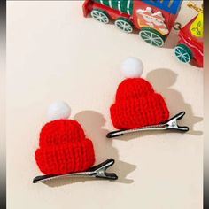 This Super Cute Pair Of Winter Beanie Hat Hair Clips Is A Wonderful Addition To Your Wardrobe And Your Style! Gsun39503001d4e Hairstyles With Beanies, Cute Winter Hat, Cute Winter Hats, Horn Headband, Winter Beanie Hat, Kawaii Hairstyles, Hat Hair, Rainbow Butterfly, Butterfly Hair Clip