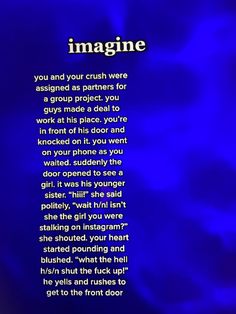 a blue background with the words imagine on it