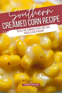 the cover of southern creamed corn recipe