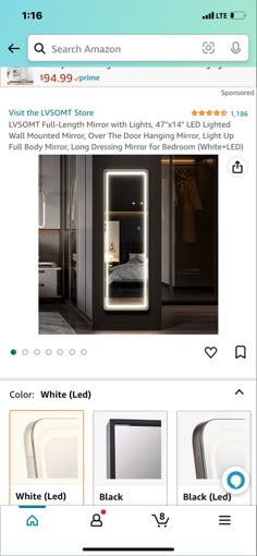 an image of a bathroom mirror on the app store's search page, which includes images and captions for each product