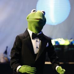 the muppet dressed up in a tuxedo and bow tie