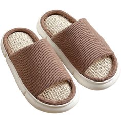 The Hemp Indoor Slides are very cute, minimalistic, and comfortable! They have a beautifully woven sole and the trim of the slides matches the strap that wide runs over your feet. See for yourself why these slides are great for indoor use! ﻿FEATURES: Style Open toe Season Spring/Summer Sole Flat Vamp material EVA COMFORTABLE MATERIAL: The Hemp Indoor Slides are made of high-density material. These are light, soft, breathable, and waterproof, and their excellent flexibility and durability make th Comfortable Open Toe Platform Slippers With Textured Sole, Comfortable Beige Slides With Woven Sole, Comfortable Flat Slides With Textured Sole, Casual Beige Slides With Textured Sole, Casual Beige Slides With Woven Sole, Beige Flat Slides With Textured Sole, Comfortable Open Toe Slippers With Textured Sole, Comfortable Open Toe Slippers With Rubber Sole, Comfortable Beige Synthetic Slippers