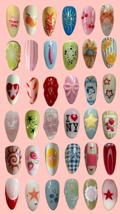 Hippie Nails, Punk Nails, Pretty Gel Nails, Really Cute Nails, Cute Gel Nails, Minimalist Nails, Manicure Y Pedicure, Fire Nails, Dream Nails