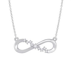 Diamond Infinity Necklace, Infinity Necklace, 3 Carat, 2 Carat, Everyday Jewelry, Chain Link Necklace, Diamond Clarity, Jewelry Gift Box, Round Diamond