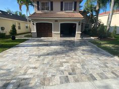 This Silver travertine paver is a blend of beautiful beiges and greys creating a natural and modern look. Paver Driveway Ideas, Front Porch Renovation, Deck Pavers, Pavers Backyard, Pools Backyard Inground