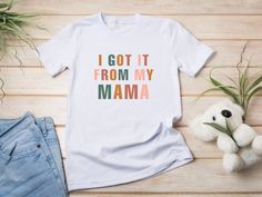 Got It From My Mama Youth T-shirt // Boho Kids T-shirt Unisex | Etsy Canada Mama T Shirt, Boho Kids, Kids Funny, Youth Shirt, Mothers Day Shirts, Kid Tees, Kids Tops