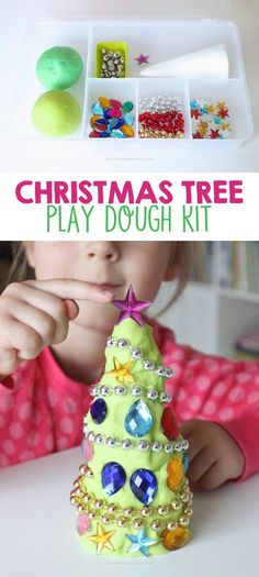 Play Dough Christmas, Play Doh Kits, Playdough Party, Christmas Trees For Kids, Playdough Activities, Playdough Kits, Tree Handmade, Christmas Play, 50 Christmas